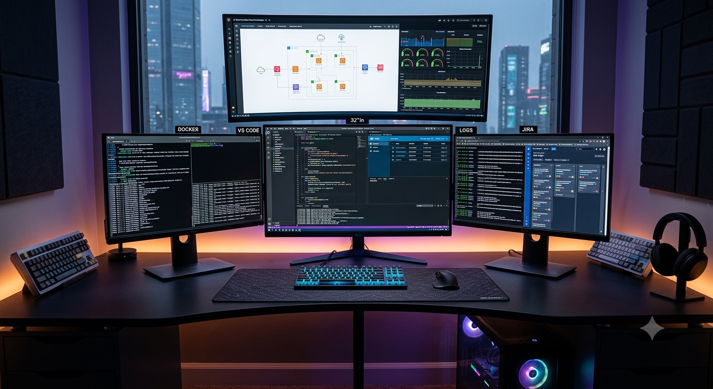 Multi-monitor remote engineering workspace