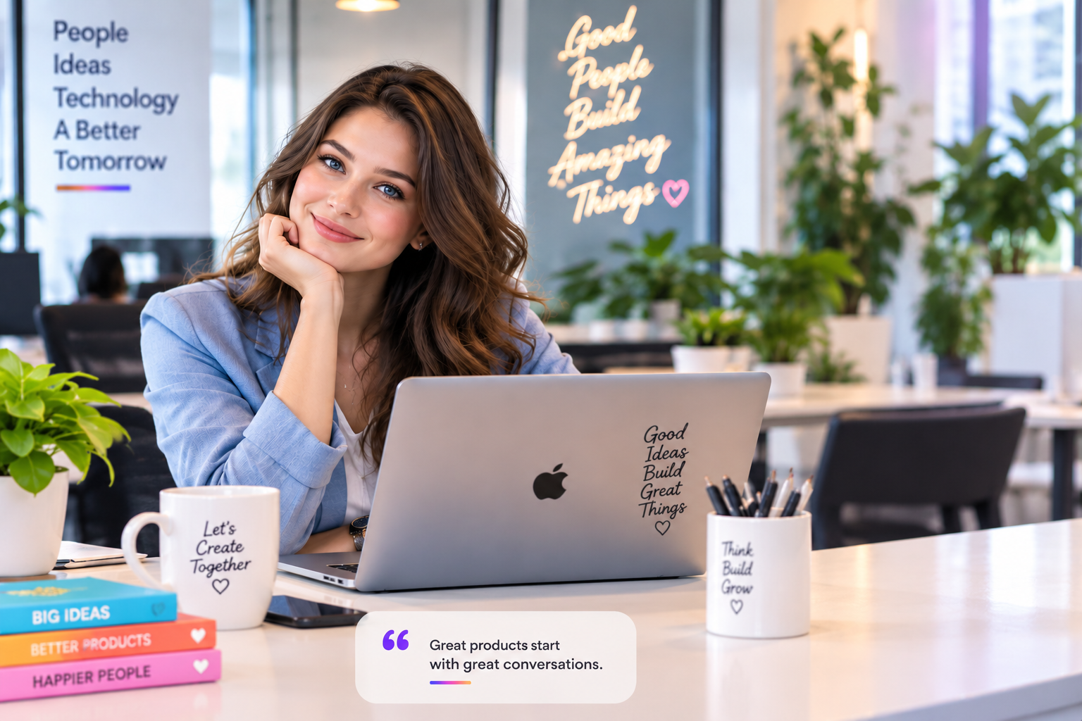 Professional woman in a bright modern office